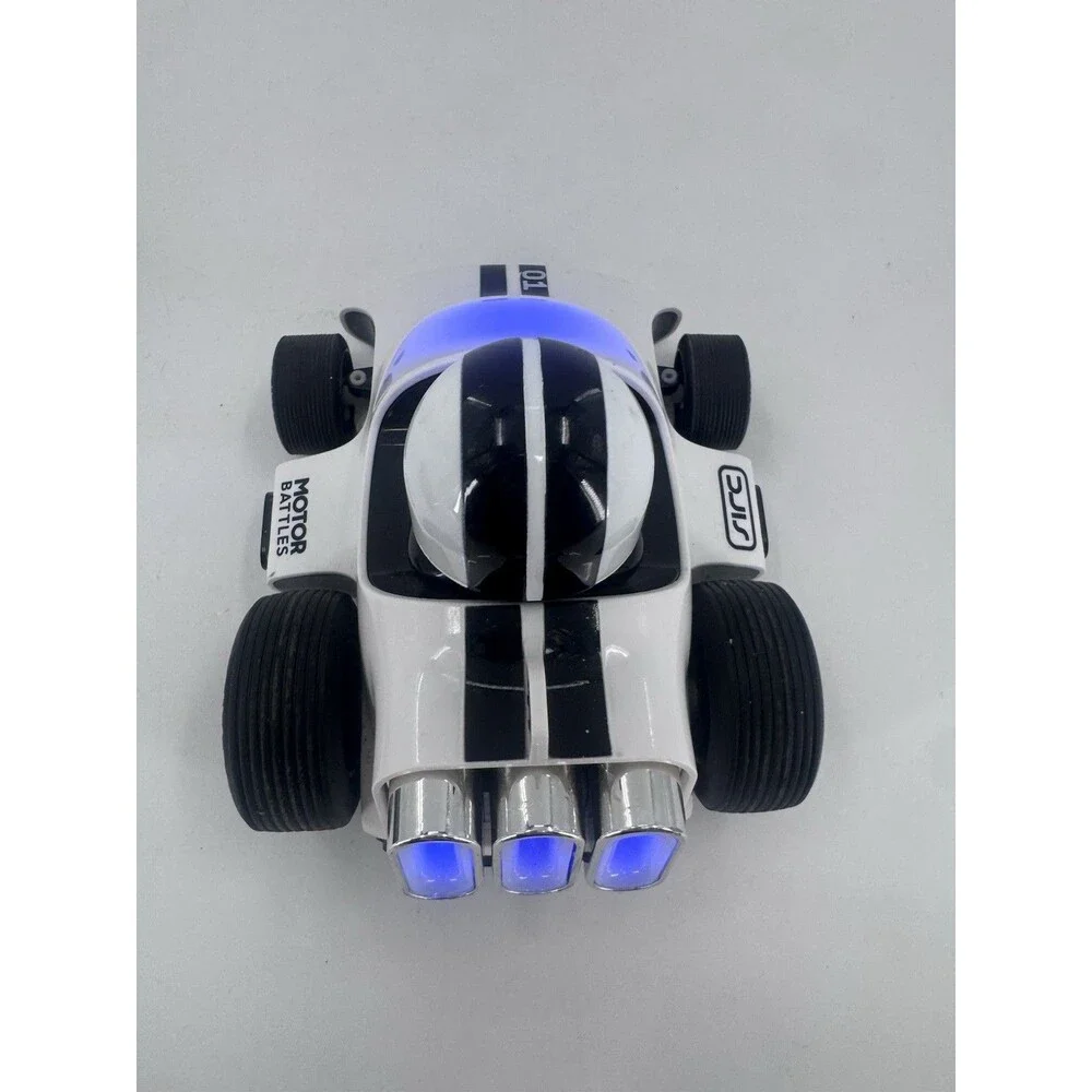 Sharper Image RC Motor Battles White Racer Only LED Lights Wireless Remote